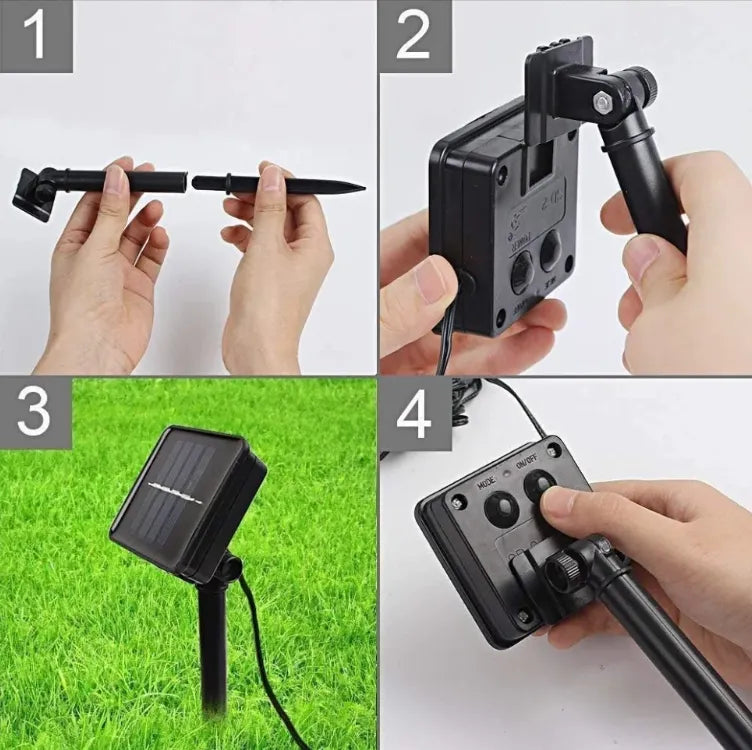 SolarDreams® Luz Navideña con Panel Solar