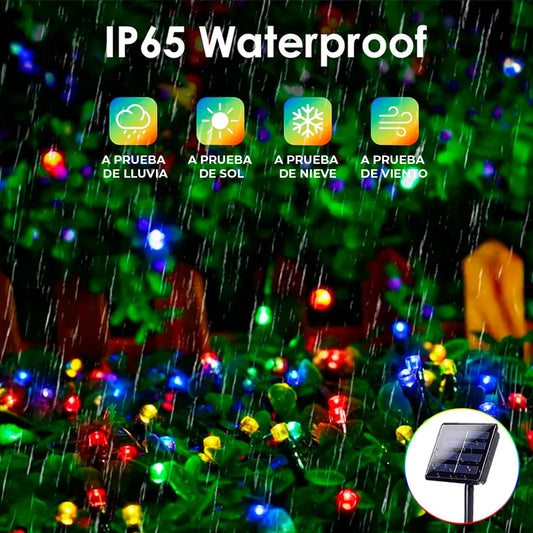 SolarDreams® Luz Navideña con Panel Solar